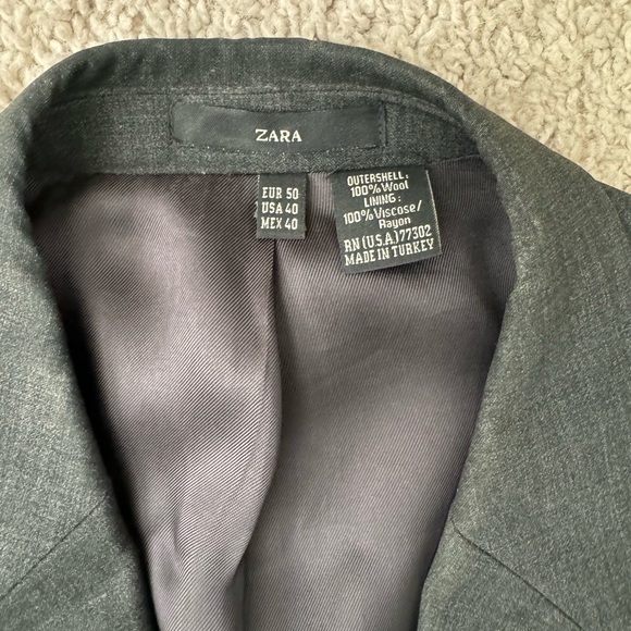 Zara blazer for man/ Dark Grey/size USA 40 - Picture 2 of 5